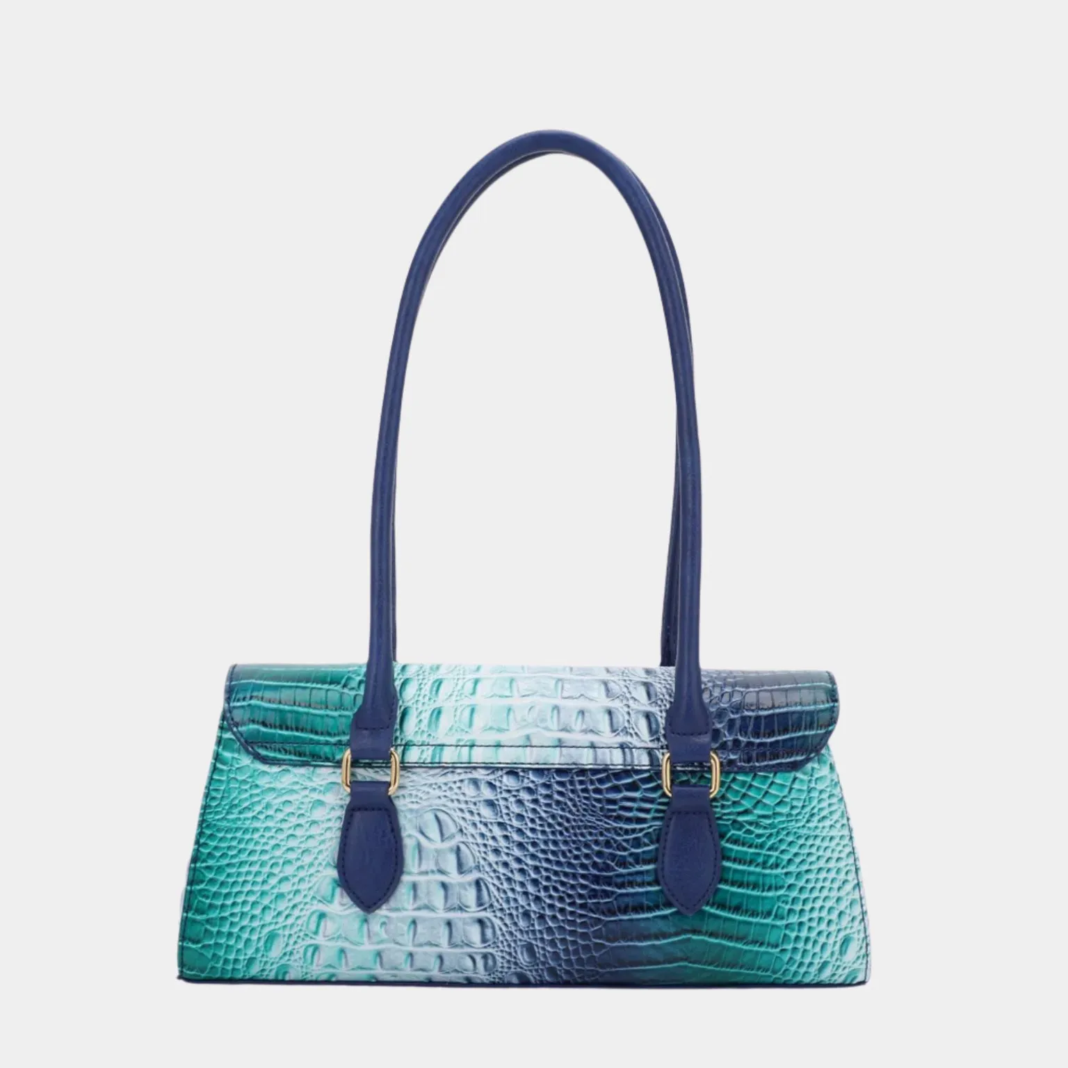 BagParty Crocodile-Print Colorblock Fashion Shoulder Bag