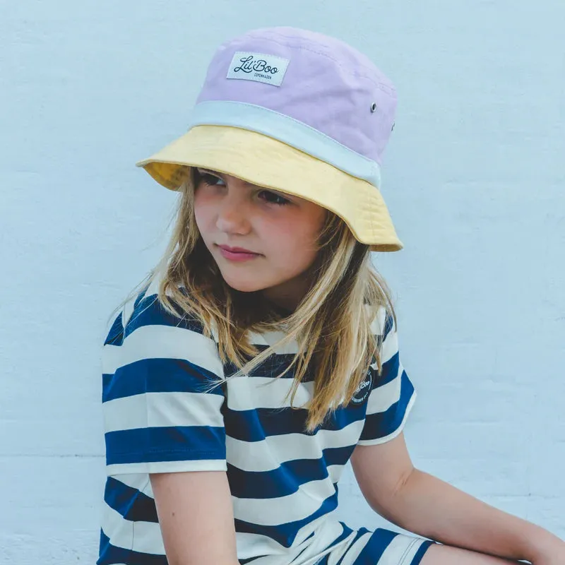 Bucket Hat - Light Purple/Yellow