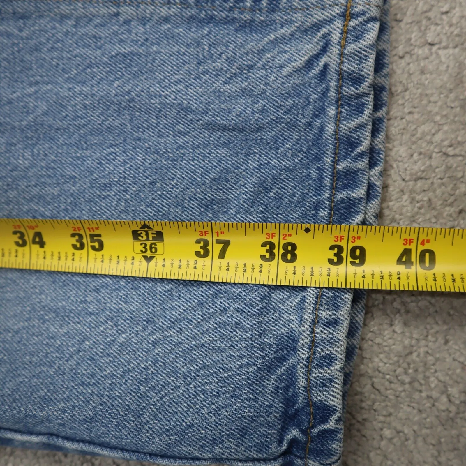 Carhartt Mens Jeans Straight Leg Traditional Fit 100% Cotton Blue Size 36/30