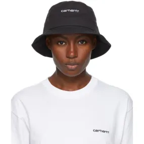 Carhartt Work In Progress Black Script Bucket Hat