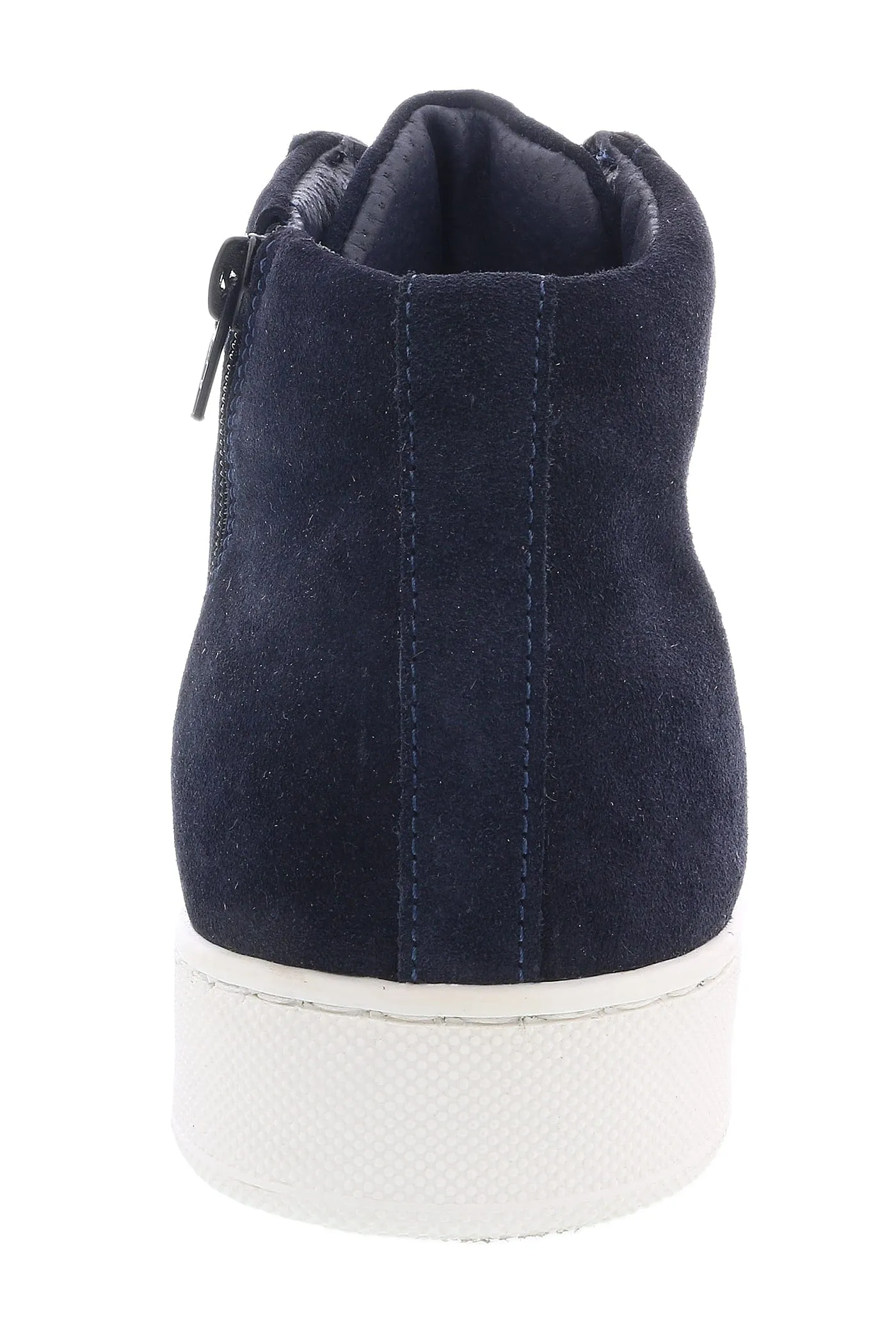 DANIELA FARGION Navy Suede High Top Sneakers-