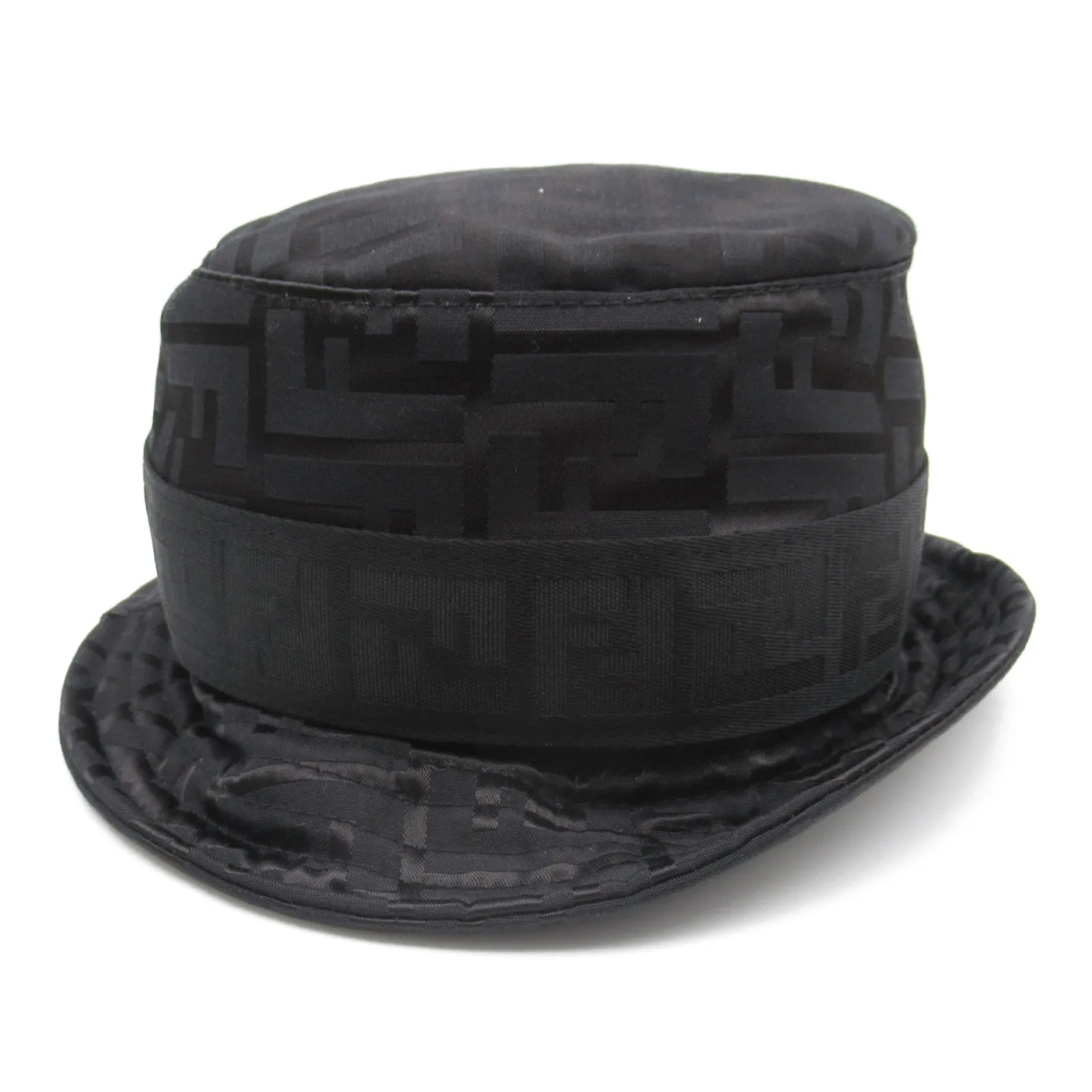 Fendi Nylon Polyester Bucket Hat Black