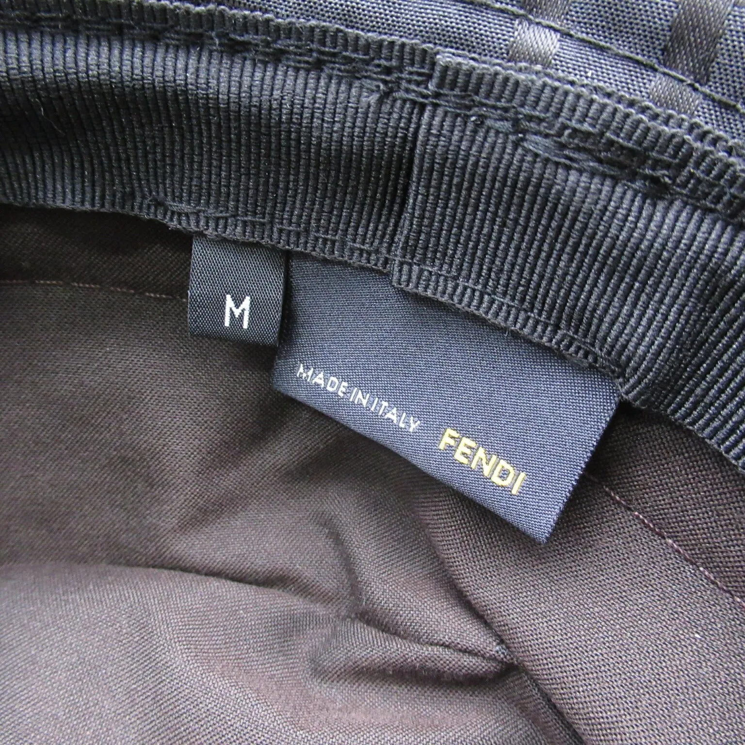 Fendi Nylon Polyester Bucket Hat Black