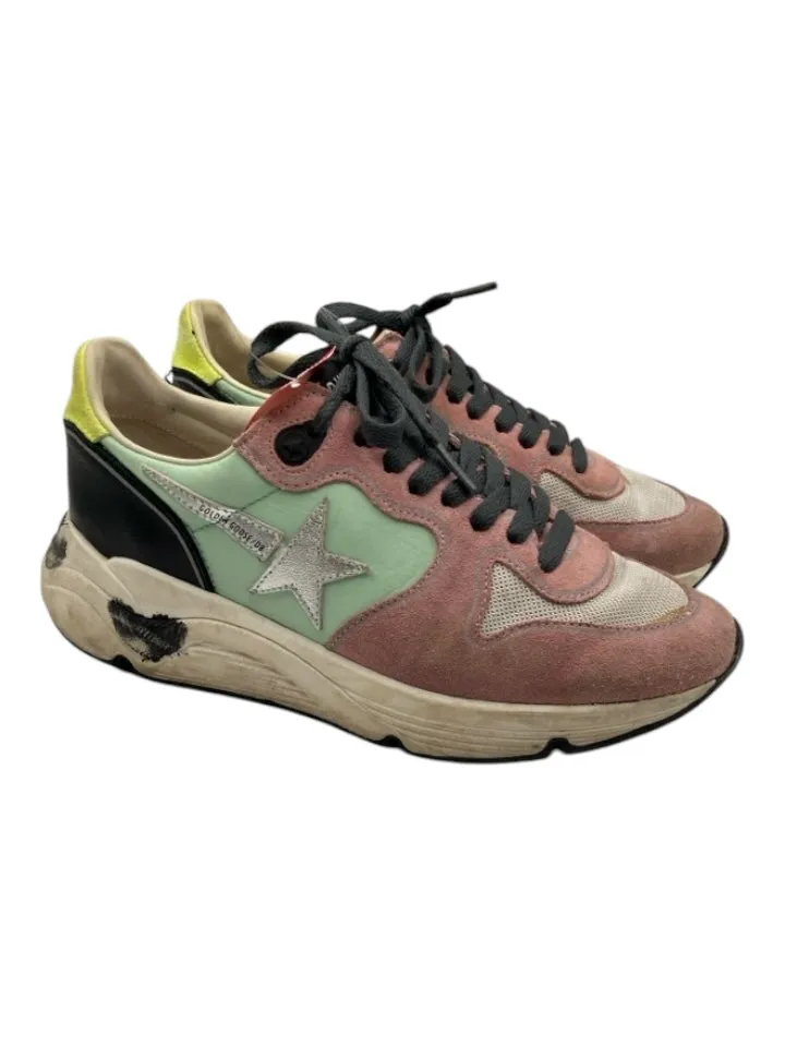 Golden Goose Shoe Size 37 Multicolor Leather Colorblock Low Top Lace Up Sneakers