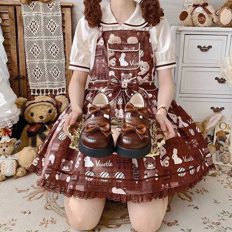 Kawaii Bow Platform Round Toe Lolita Shoes