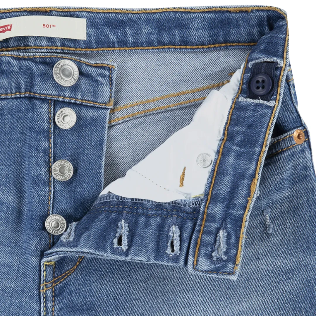 Levi's 501 Ripped Denim Shorts (Big Kids)