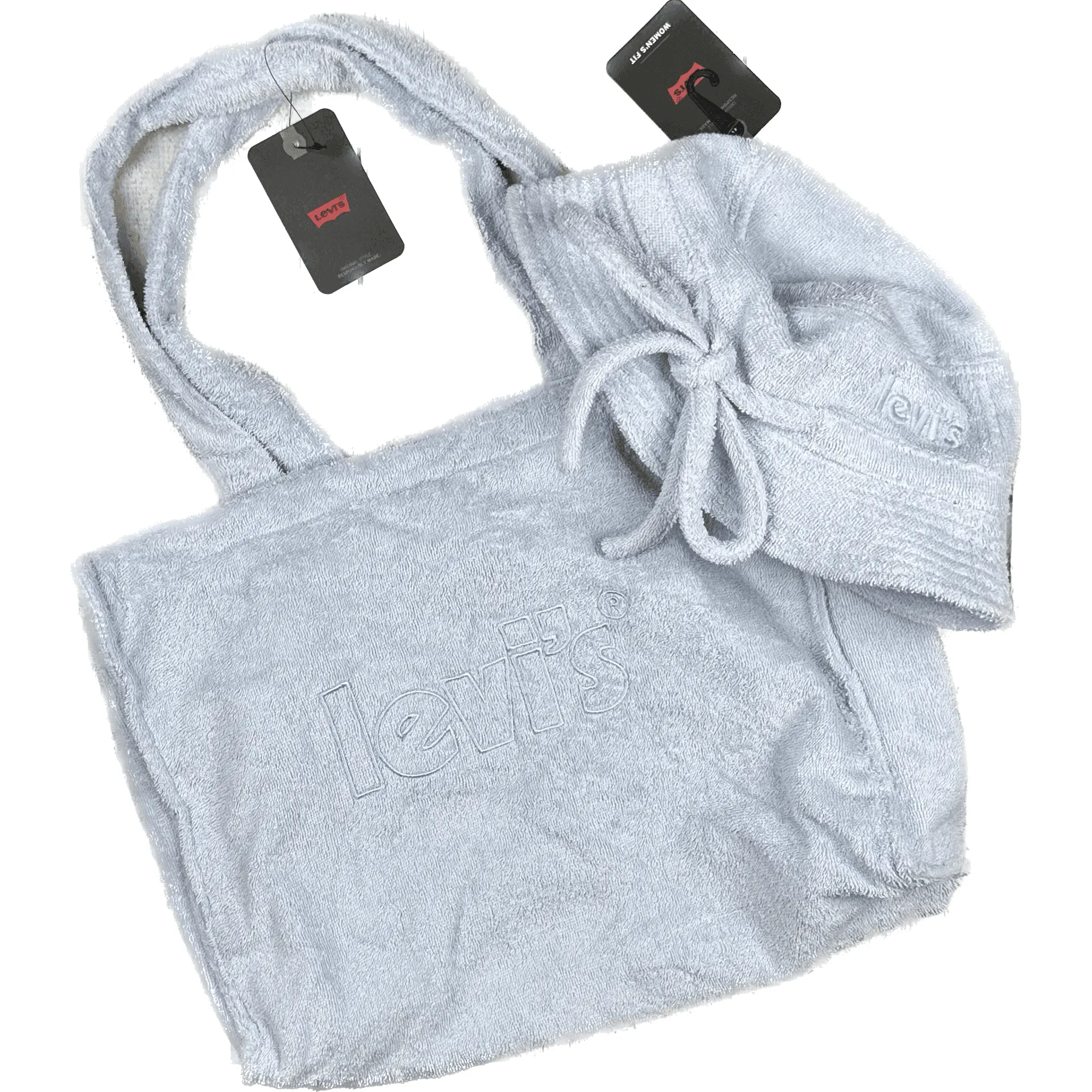 Levis Terry Towelling Tote Bag & Hat Set - NWT