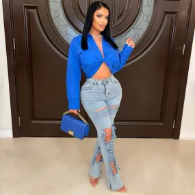 Lumi ripped jeans (Blue)
