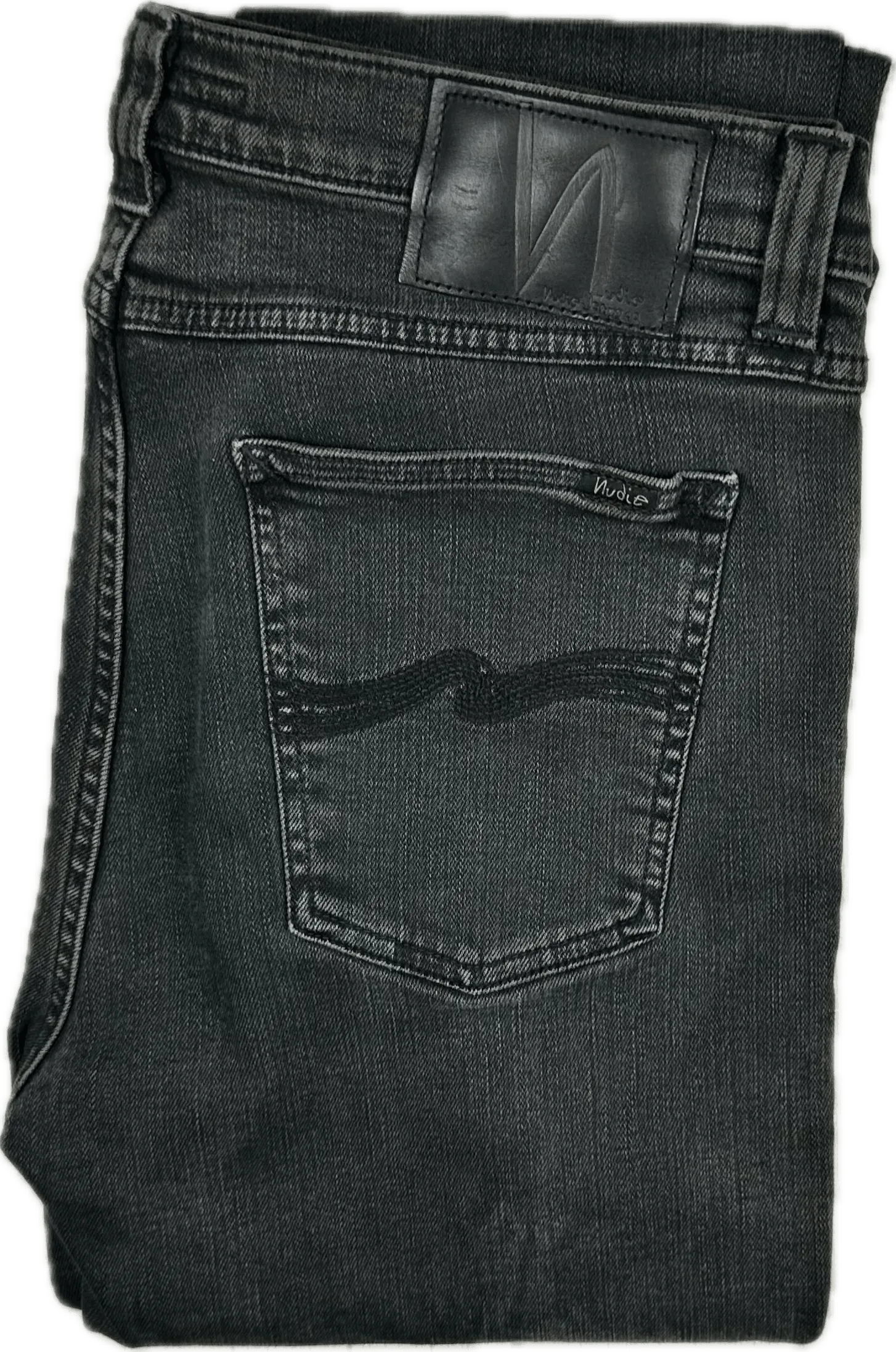 Nudie 'High Kai' Used Black Wash Jeans- Size 33/34