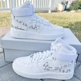 Pearl Crystal High Top Custom Air Force 1