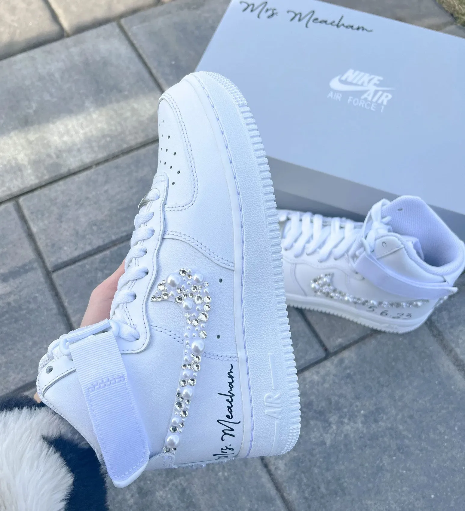 Pearl Crystal High Top Custom Air Force 1