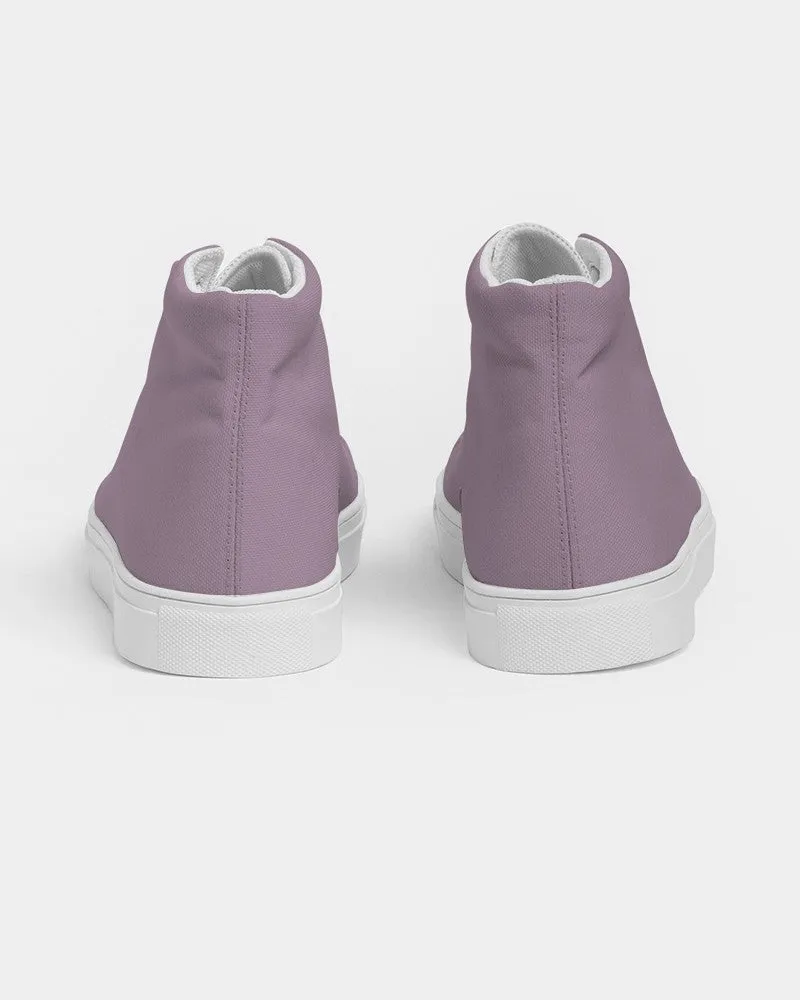 Shaded Pale Pastel Purple Gray High-Top Canvas Sneakers | Men's | C8M30Y0K30