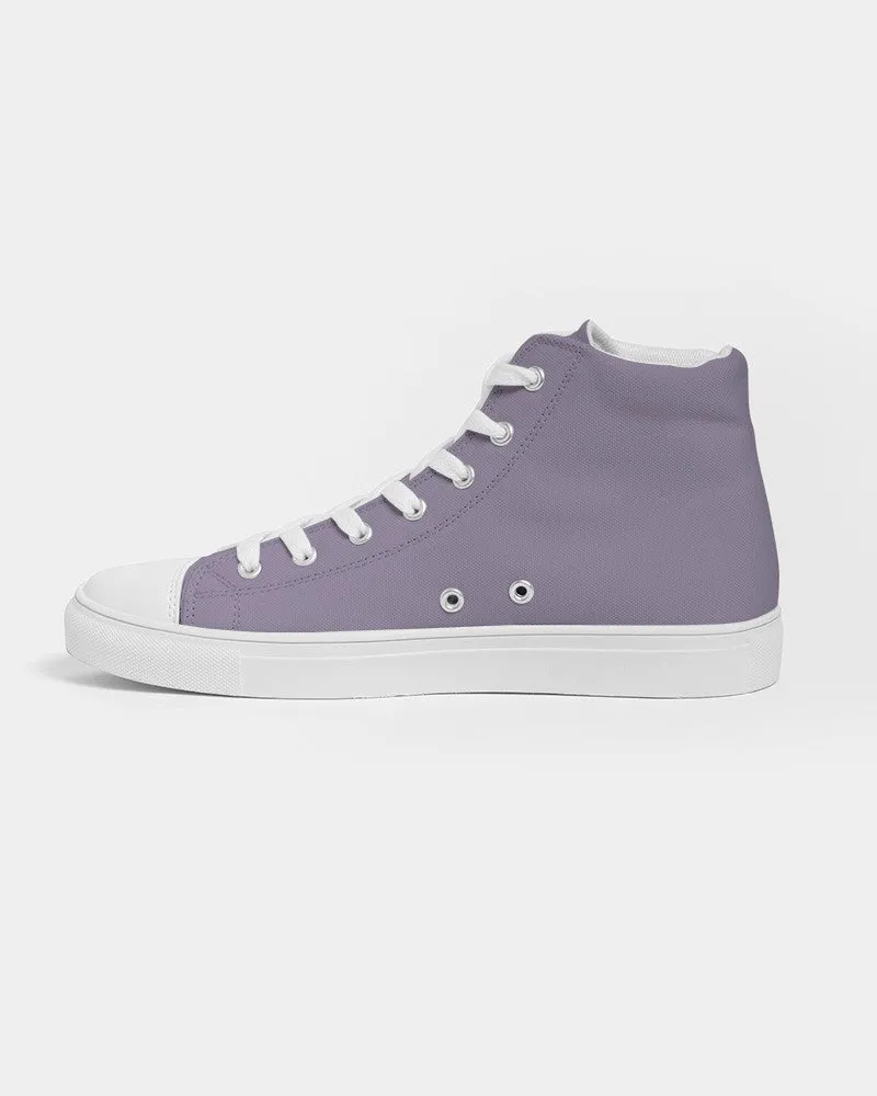 Shaded Pale Pastel Violet Gray High-Top Canvas Sneakers | Men's | C22M30Y0K30