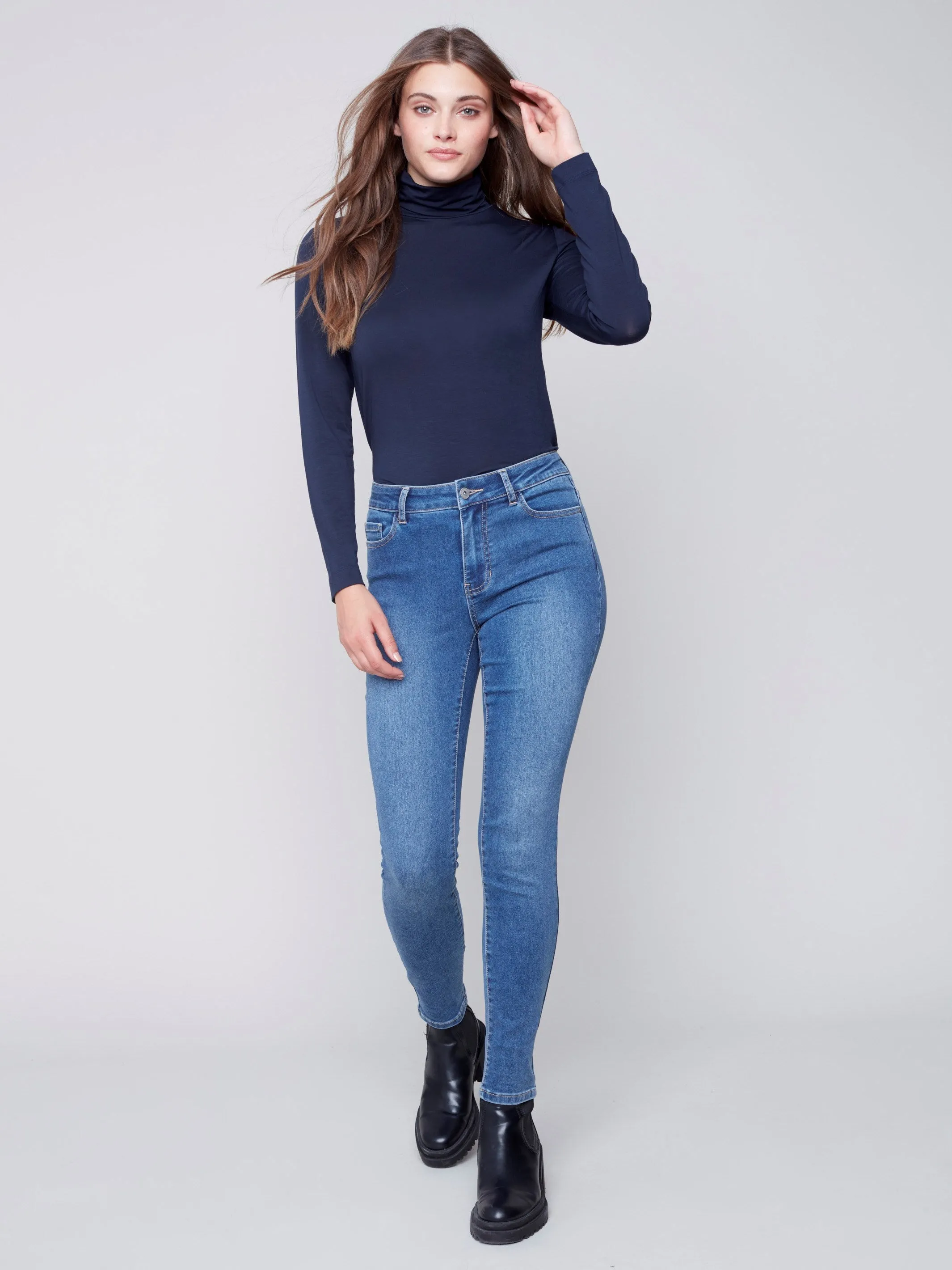 Soft Stretch Skinny Jeans - Medium Blue
