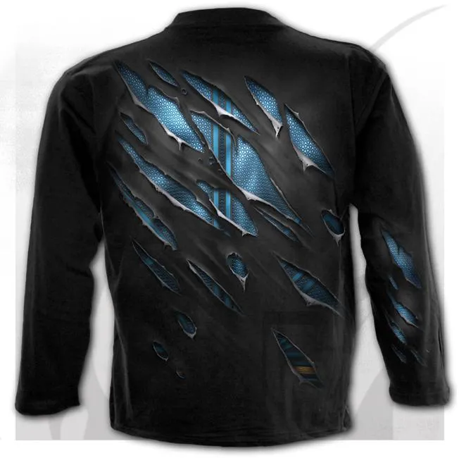 Superman Ripped Mens Long Sleeve T-Shirt