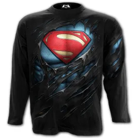 Superman Ripped Mens Long Sleeve T-Shirt