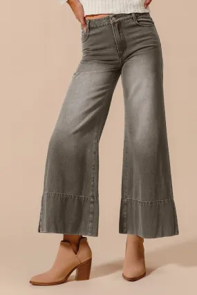 Vintage Washed Wide Leg Jeans