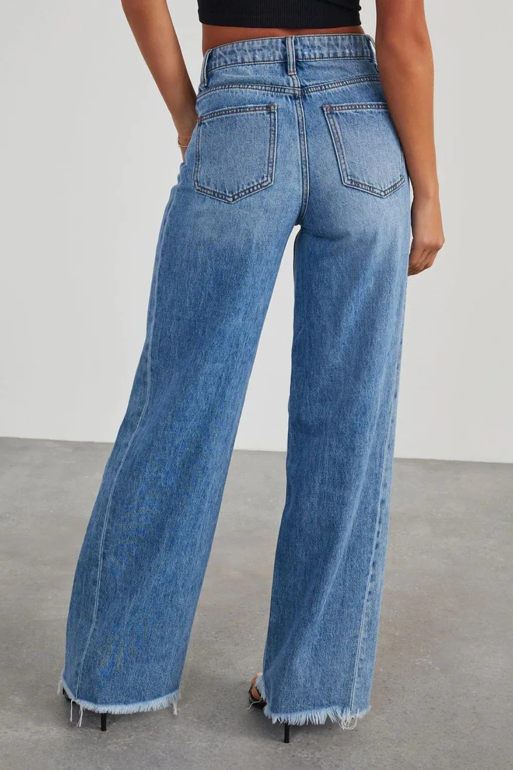 Wide Leg Jeans with Pockets