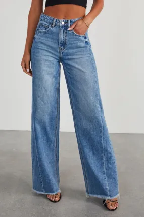 Wide Leg Jeans with Pockets
